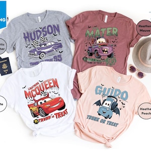 Vintage Custom Cars Movie Characters Halloween Shirt, Cars Movie Halloween Shirt, Disney Halloween Party T-Shirt