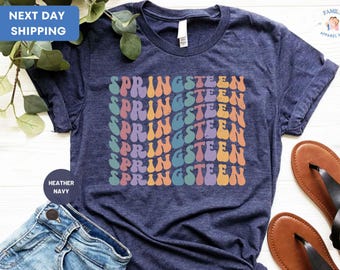 Springsteen vintage retro shirt, Springsteen 80s vintage retro lente shirt, rockconcert shirt, Springsteen shirt