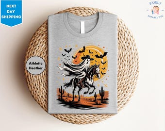 Cowboy Ghost Shirt, Cute Ghost TShirt, Womens Halloween Shirt, Spooky Season Shirt, Halloween Gift, Cute Fall Shirt