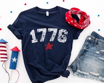 Chemise 1776, chemise USA, chemise 4 juillet, Amérique 1776, T-shirt 1776, chemise patriotique, chemise Est 1776, jour de l'indépendance, renverser le thé