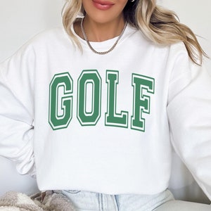 Golf Sweatshirt, Varsity Style Golf Sweater, Augusta Georgia Golfer Crewneck, Golf Lover Gift for Her, Cute Golfing Shirt, Golf Coach Gift