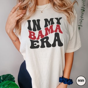 In My Bama Era Shirt, Alabama College Football T-Shirt, Comfort Colors Tee, Retro Game Day Shirt, Proud Football Mom Crewneck, Tailgate Tee