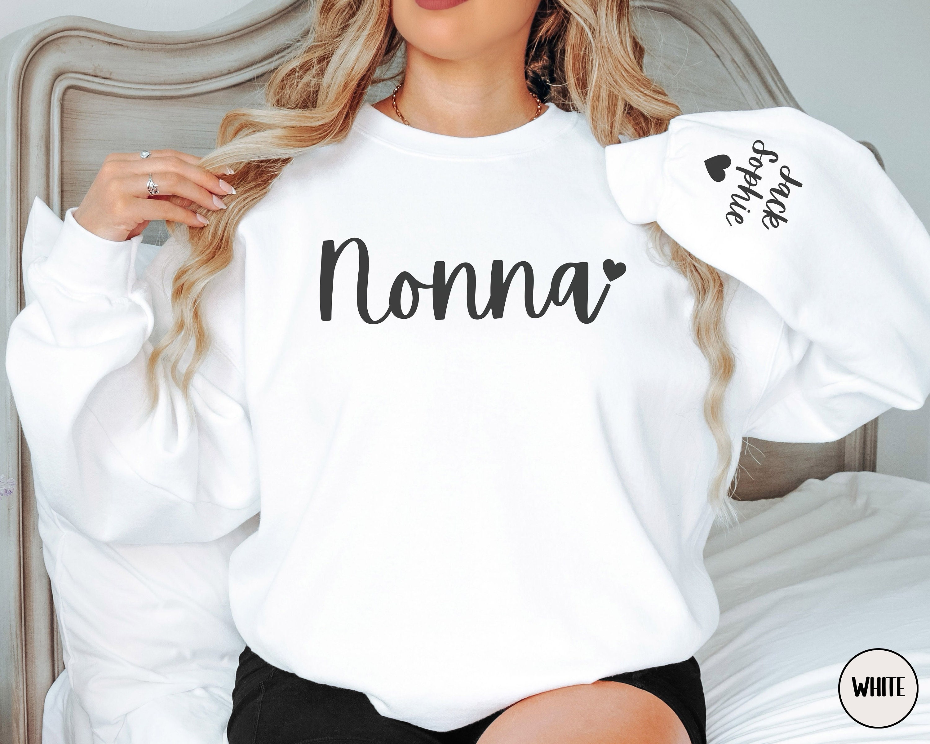 "Proud Nonna Of Twins" Grandmother Gift - T-Shirt, Long Sleeve, Sweatshirt Or Hoodie (Made In Canada) - View #8
