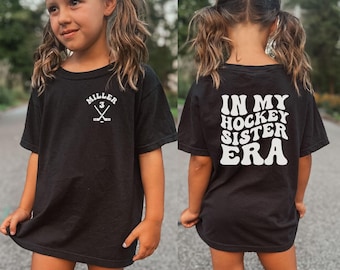 Camiseta personalizada da era Hockey Sister, camiseta personalizada para o dia do jogo, camiseta retrô Hockey Sis