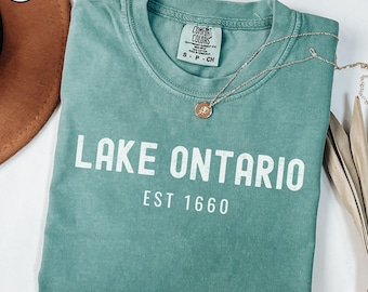 Comfort Colors® Lake Ontario EST 1660 Shirt, Great Lakes Vacation T-Shirt, Lake Lover Tee