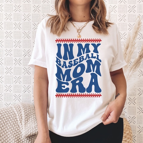 In My Baseball Mom Era retro shirt, vintage style baseball mama tee