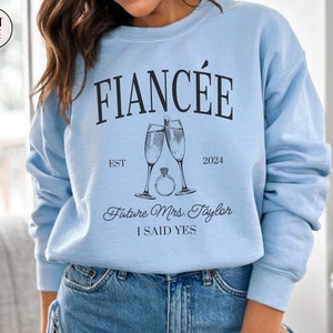 Custom Future Mrs Sweatshirt, Custom Bride To Be Fiancée Sweater 2D0247 main image 0