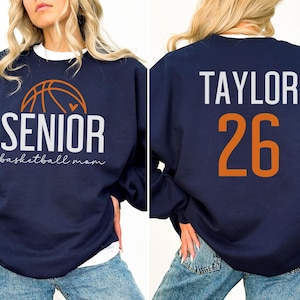 Custom Senior Basketball Shirt - Personalized Double Sided Team Shirt For Moms & Fans