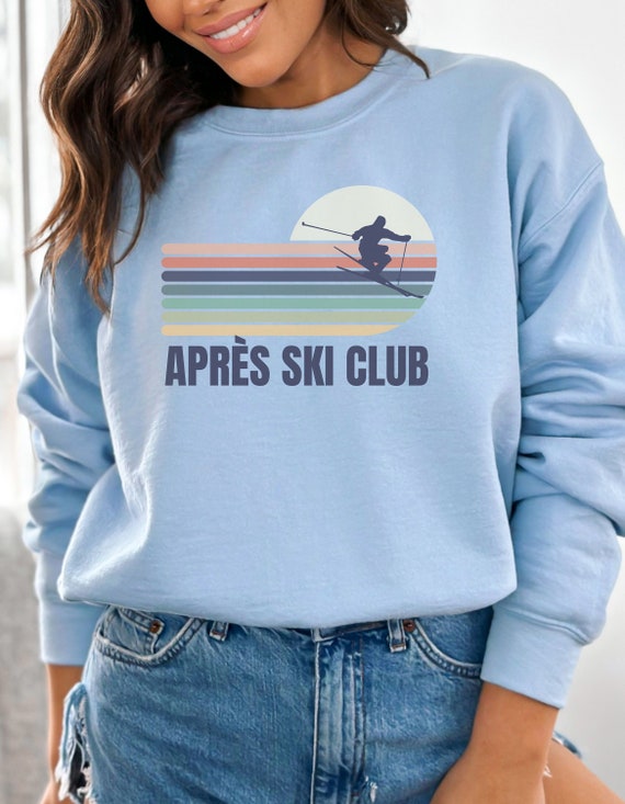  Apres Ski Retro Vintage Style Party Outfit Sweatshirt :  Clothing, Shoes & Jewelry