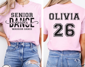 CUSTOM Senior Dance Mom Comfort Colors® Shirt, Personalized 2026 Senior Mama T-Shirt, Class of 2026 Dancer Tee, Ballet Mom Recital Gift