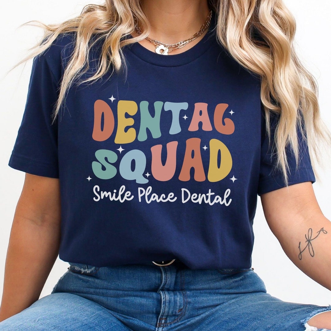 CUSTOM Dental Squad Shirt, Personalized Front Office Dental Staff Gift ...