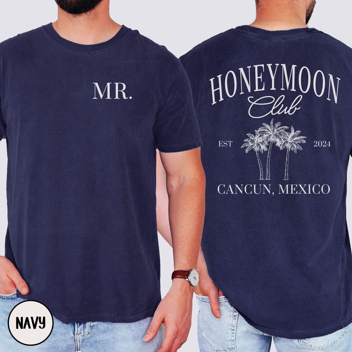 CUSTOM Honeymoon Mr and Mrs Shirts, Personalized Just Married T-shirt, Couples Matching Comfort Colors® Tee, His and Hers Newlywed Gift - Etsy