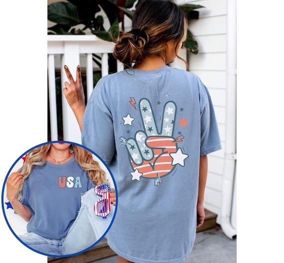 Retro 4th of July Shirt, Groovy 4th of July Shirt, USA Shirt, Comfort Colors®, Patriotic Shirt, Stars and Stripes, Retro America Shirt