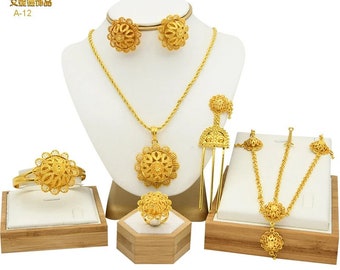 Quality Ethiopian / Eritrean  24k gold plated jewelry sets