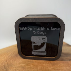 Spaarpot met spaardoel // Zwart // Plexiglas Gepersonaliseerd // Herencadeau // Uw spaarwens // Individueel // Spaarpot // Kassa // Gelddoel