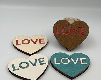 LOVE// Holz// Wallart// Untersetzer// Design Tischschmuck