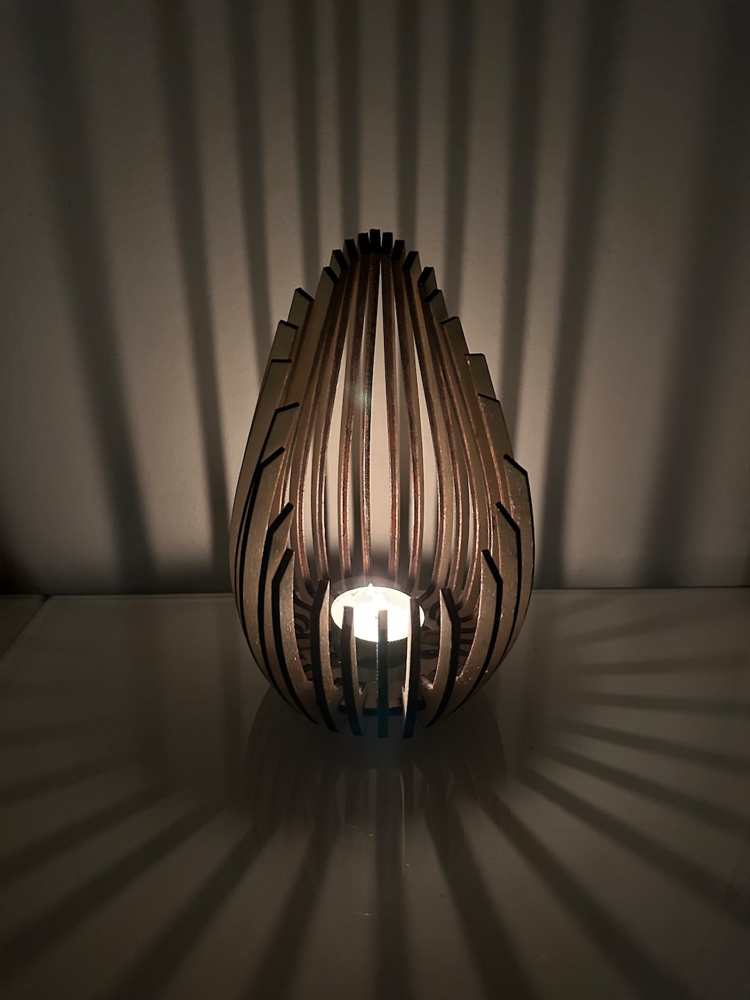 Design Tealight Holder Wooden Christmas drops Etsy