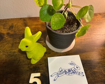 Bunny decorative tile coasters