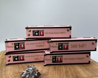 Mama-Duplo-Box // Mutter-Duplo-Verpackung rosa „Du“ bist…