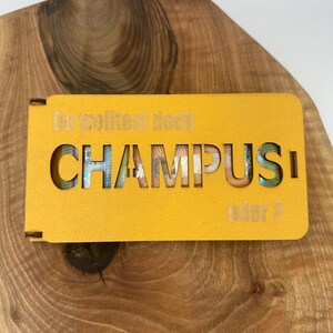 Confezione regalo in denaro con confezione regalo in stile "Volevi champagne, vero?" Edizione speciale colore oro metallizzato