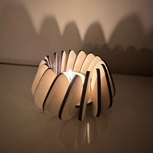 Design tealight holder (small) wood Christmas