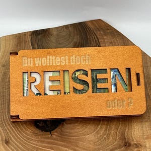 Caja de regalo de dinero con estilo caja de regalo "Querías viajar, ¿verdad?"