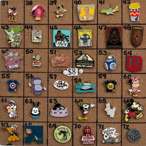Disney Pins, Pocahontas, Meeko, Flit, Percy, Tigger, Eeyore, Ratatouille, Remy, Snow White, Sleeping Beauty, Belle, Soarin, Mickey, Dumbo
