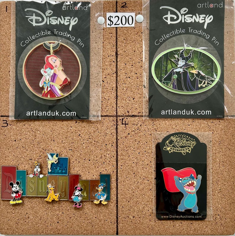 Disney Pins, Roger Rabbit, Maleficent, Disneyland Marquee, Stitch. - Etsy