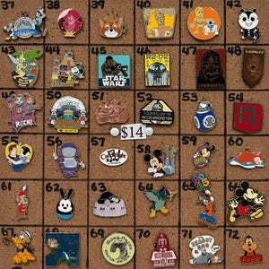 Disney Pins, Pocahontas, Meeko, Flit, Percy, Tigger, Eeyore, Ratatouille, Remy, Snow White, Sleeping Beauty, Belle, Soarin, Mickey, Dumbo
