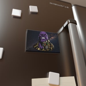 Thanos Infinity Gauntlet Magic the Gathering MTG Button Magnet, Rectangle, Fridge Magnet