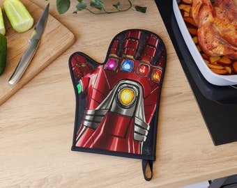 Guanto da forno Infinity Nano Gauntlet, resistente al calore, guanto da forno, regalo per i fan della Marvel, regalo per i giocatori, regalo Geeky, protezione dalle ustioni