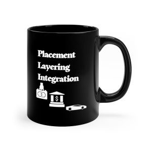 Placement Layering Integration - Coffee Cup - AML - CTF - KYC - Pep - Specialist - Compliance - Money Laundering - Sanctions - Gift