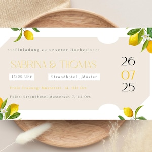 Carte d'invitation moderne, invitation de mariage personnalisée