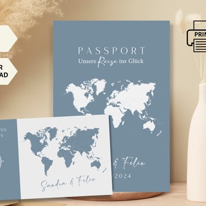 Convite para passaporte e RSVP do cartão de embarque, download digital