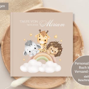 Guest book for baptism, individually personalized, baptism, gift