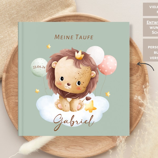 Baptism book guests, guest book, baptism gift, individually personalized