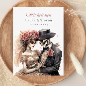 Gothic Einladungskarten Hochzeit