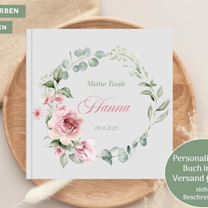 Guest book for baptism, baptism gift, many colors, personalized