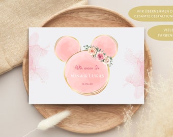 Invitation card Mickey Mouse, Invitation card Walt Disney, Mickey Mouse