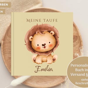 Guest book for baptism, baptism book, personalized, many colors