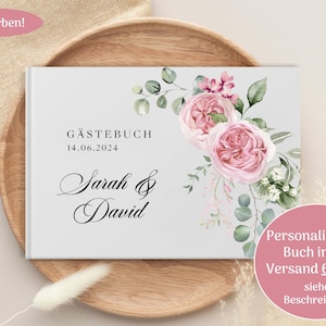 Gästebuch Hochzeit, Romantisches Gästebuch mit Fragen