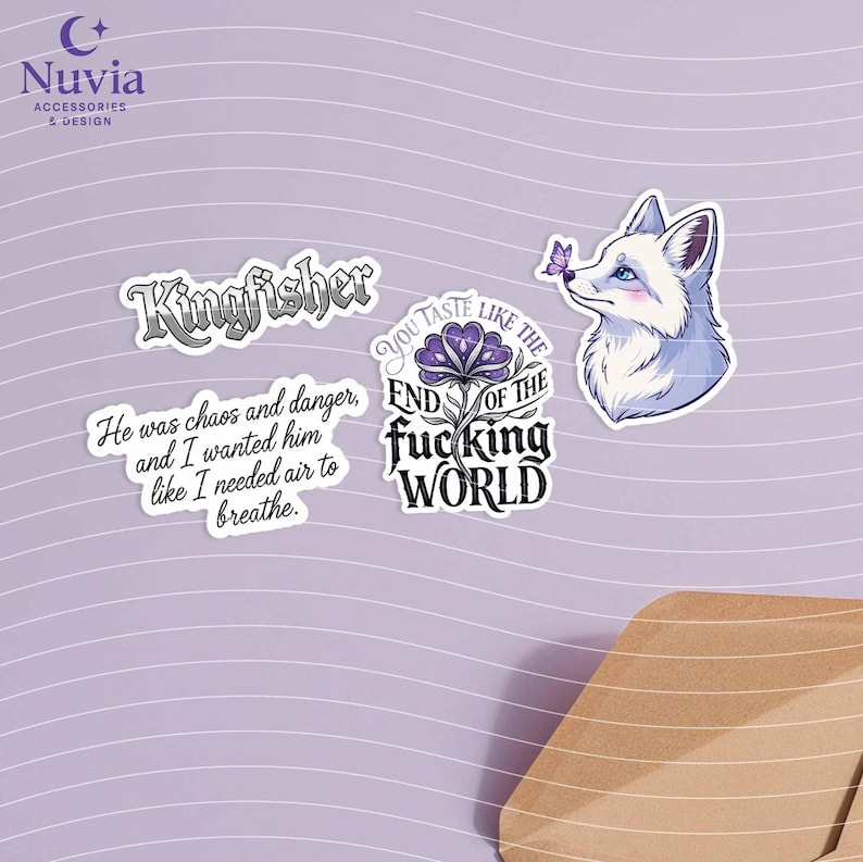 Quicksilver Book Sticker Pack – Set of 12 Vinyl Stickers | Laminated Waterproof Stickers | Fantasy Romance Bookish Stickers. image 4