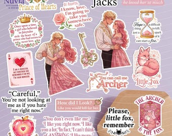 Once Upon a Broken Heart Sticker Pack – Set of 18 Vinyl Stickers | Laminated Waterproof Stickers