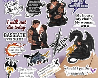Dragon Riders Academy Sticker Pack – Set of 16 Vinyl Stickers | Laminated Waterproof Stickers