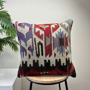 16x16 Neutraal Gevlochten Hand Gebreid Kussen, Boerderij Kussen Boho Gooi Kussen Zuidwesters Decoratief Kussen Handgeweven Boho Kussen HY140