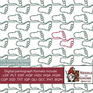 Big Foot - Digital Longarm Quilting Design for Edge to Edge Pantograph