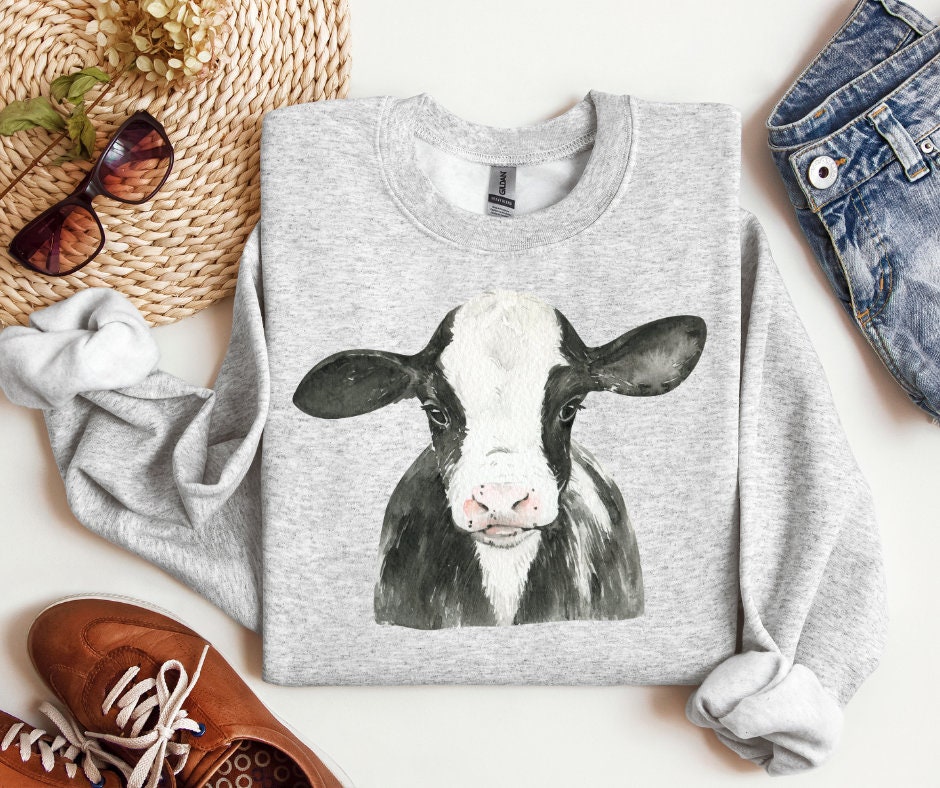 Cow sweatshirt hotsell