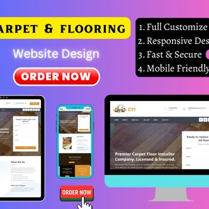 Site Web personnalisé pour entreprise de moquettes et revêtements de sol
