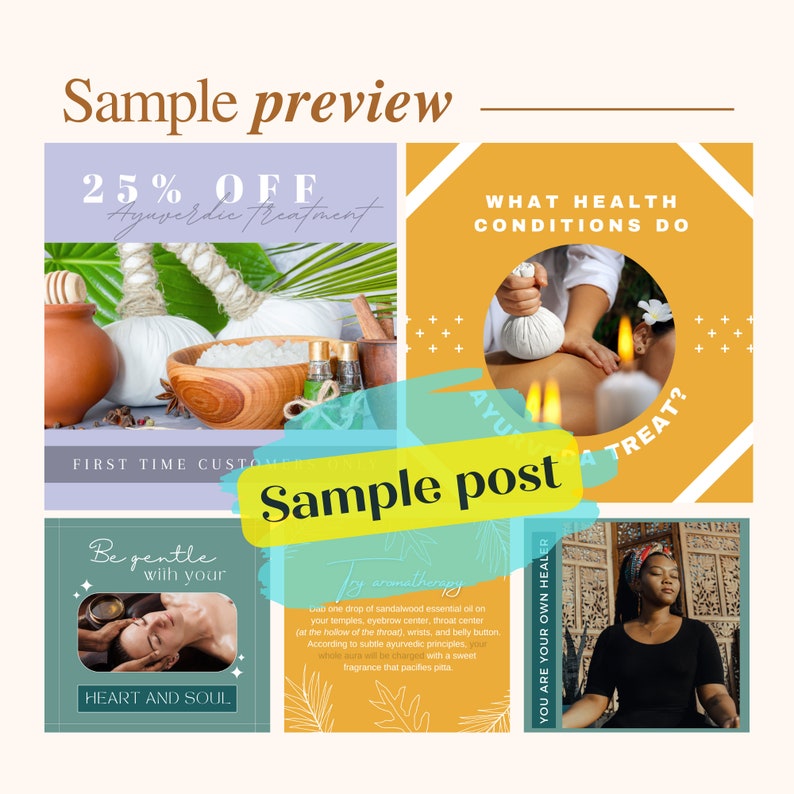 200 Ayurveda Templates for Social Media, Ayurveda Templates Instagram