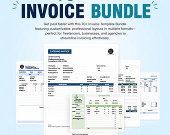 70+ Ultimate Invoice Template Bundle Design in Excel, Google Sheets | Easily Editable, Print, Downloadable | Invoice Book | Invoice Tracker